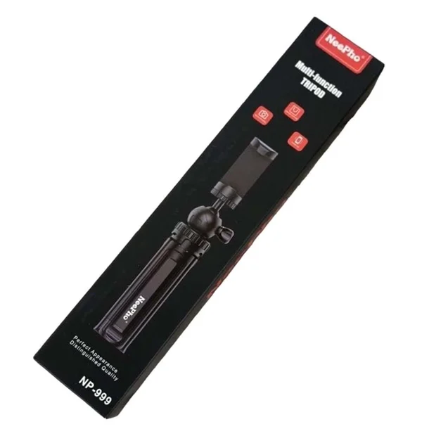 Nepho NP-999 2-in-1 Tripod & Extendable Selfie Stick | Adjustable Height, Universal Smartphone & Camera Mount |  Portable Photography Stand