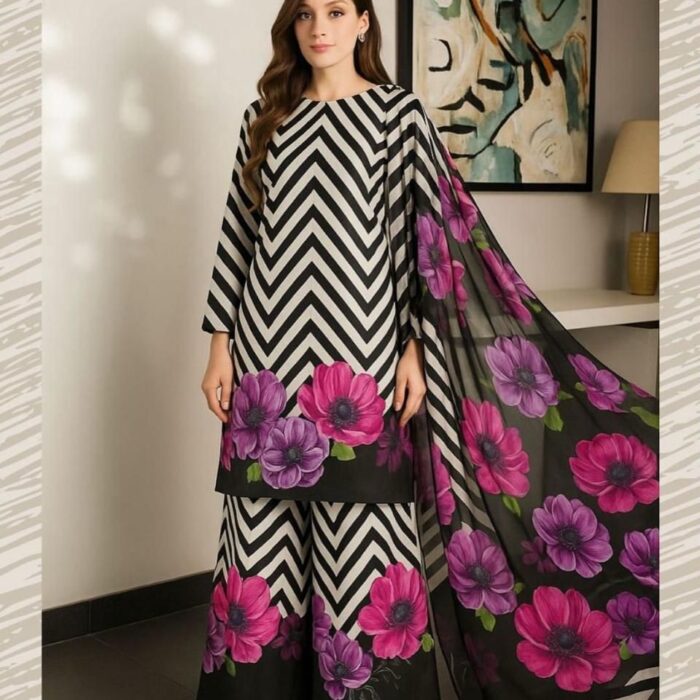 Nishat Black and White