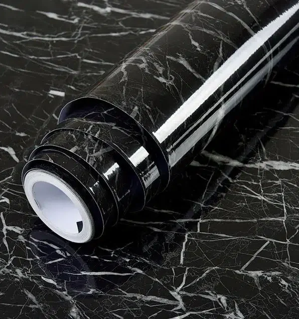 Black & White | Marble Sheet Sticker |  60x200cm | Waterproof Self-Adhesive PVC Wallpaper for Furniture Walls