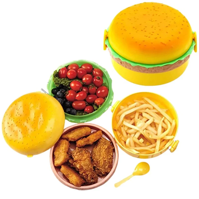 Hamburger Shaped Kids Lunch Box - Image 7