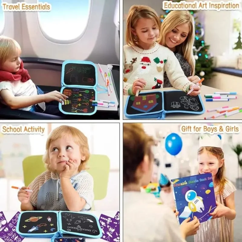 Erasable Doodle Drawing Book for Kids | Random Designs - Image 3