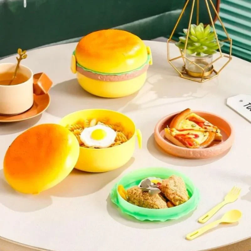 Hamburger Shaped Kids Lunch Box - Image 3