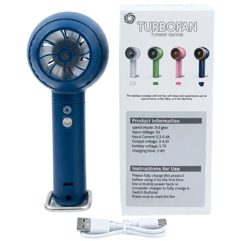 TurboFan Rechargeable Mini Cooling Fan | Random color - Image 2