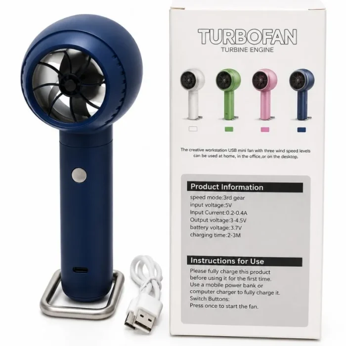 TurboFan Rechargeable Mini Cooling Fan | Random color