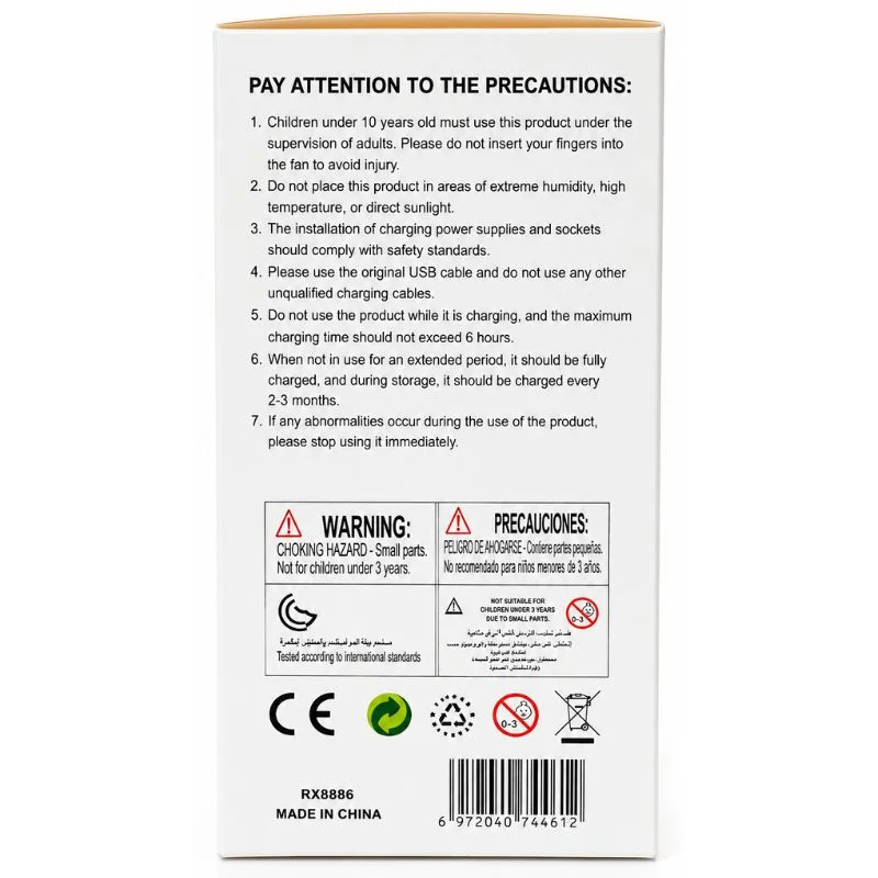 TurboFan Rechargeable Mini Cooling Fan | Random color - Image 4