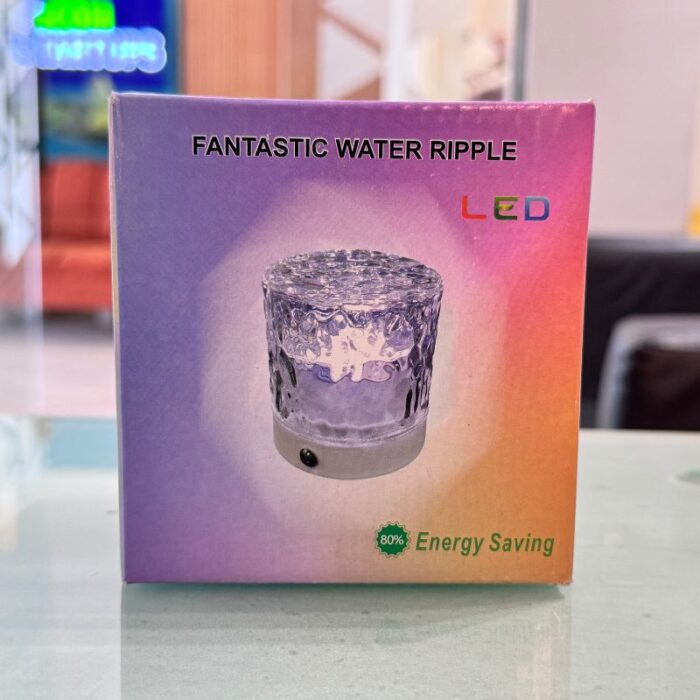 Water Ripple Lamp | 16-Color Rotating LED Night Light with Remote