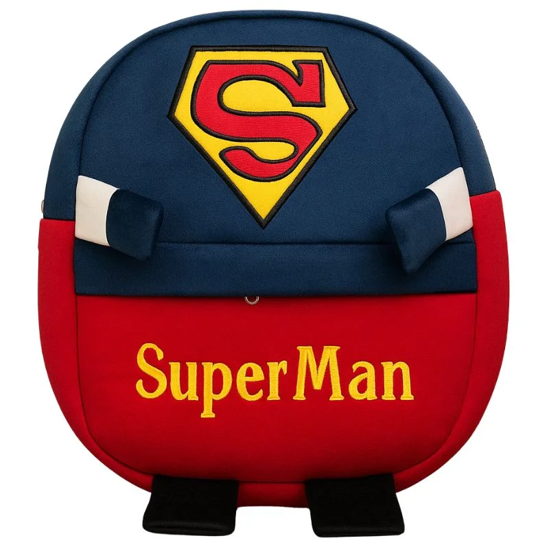 Cute Plush Superman Character Backpack | Gift for Kids - Image 2
