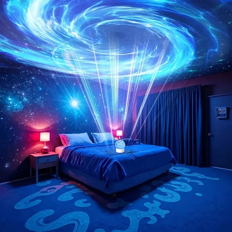 2-in-1 Ocean Wave Projector Light & Northern Aurora Lamp - Image 5