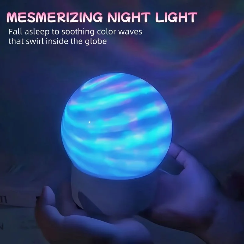 2-in-1 Ocean Wave Projector Light & Northern Aurora Lamp