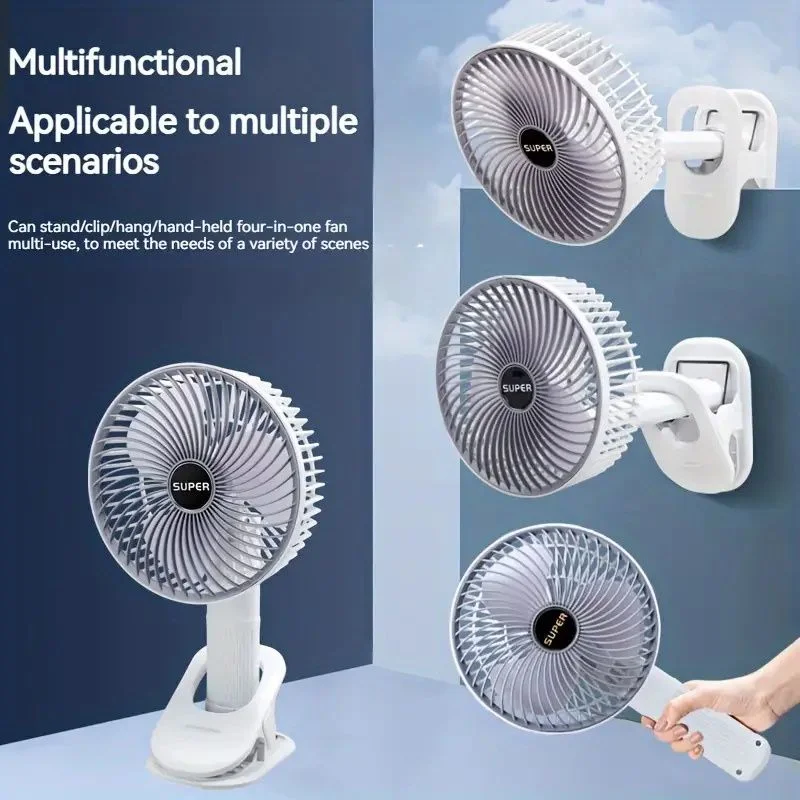 Rechargeable 3-in-1 Clip Fan | 3 Speed Modes - Image 3
