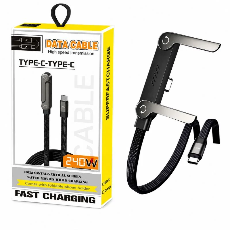 USB-C Fast Charging Cable with Foldable Phone Stand - Image 2