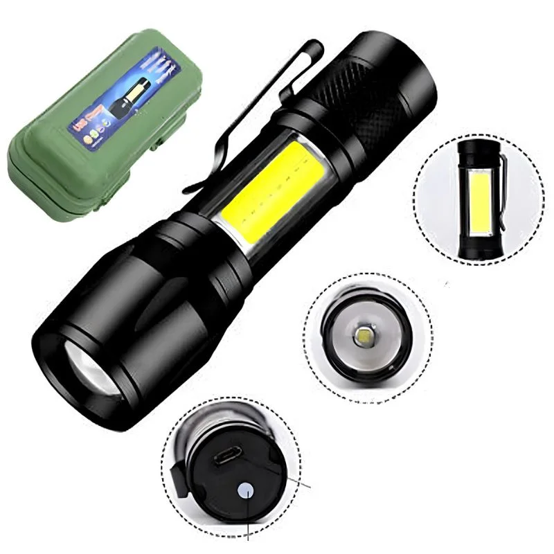 Metal COB Flashlight Torch - Image 2