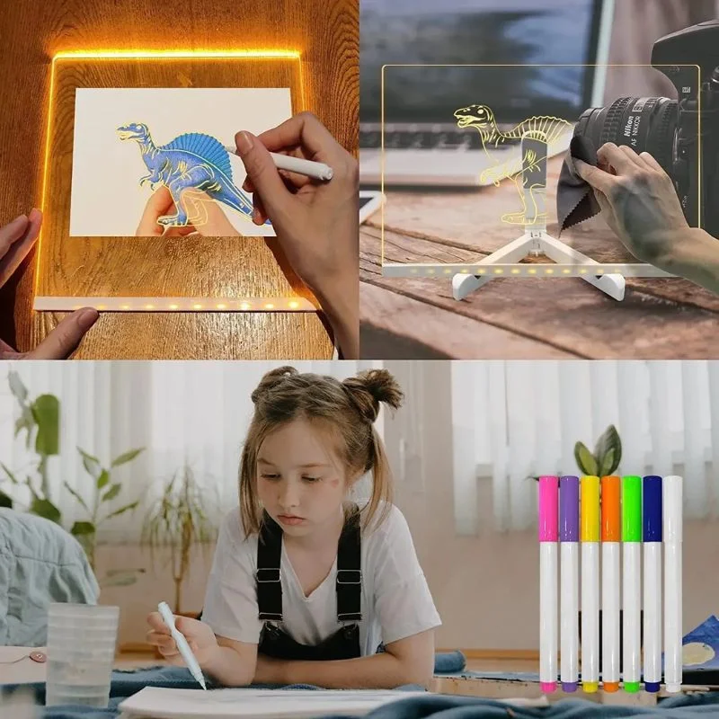 LED Acrylic Writing Board with USB Light - Image 6