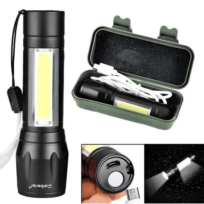 Metal COB Flashlight Torch