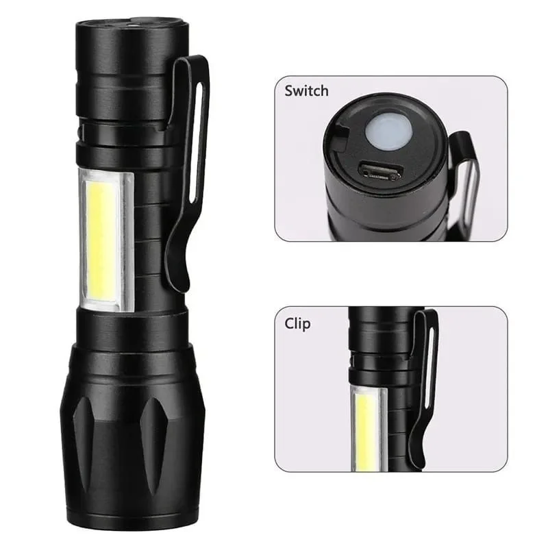 Metal COB Flashlight Torch - Image 6