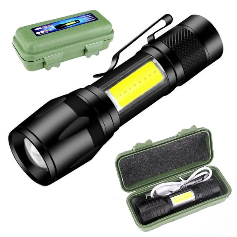 Metal COB Flashlight Torch - Image 5