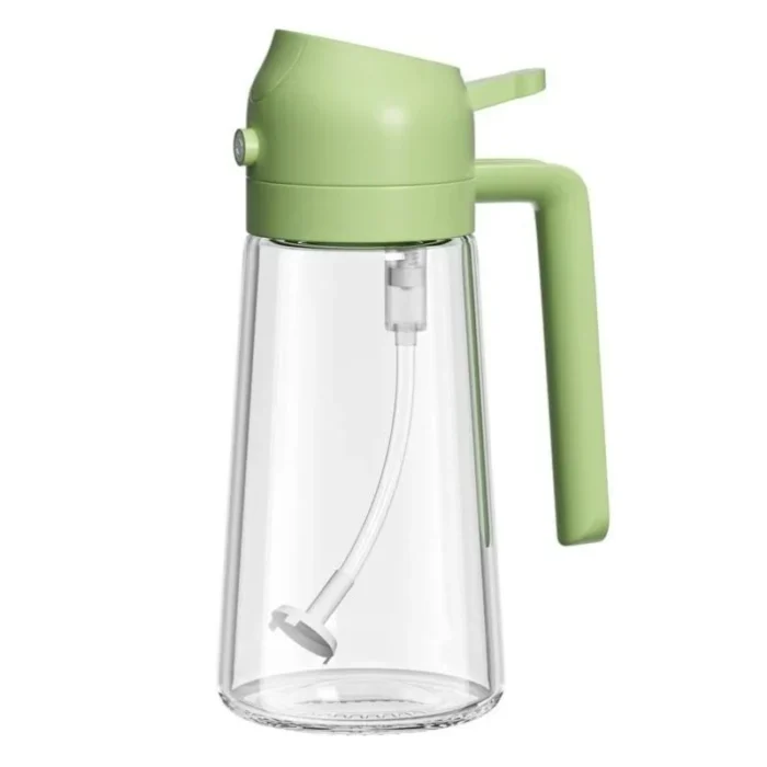 2-in-1 Glass Oil Spray Bottle & Dispenser with Pouring Spout | 450ml