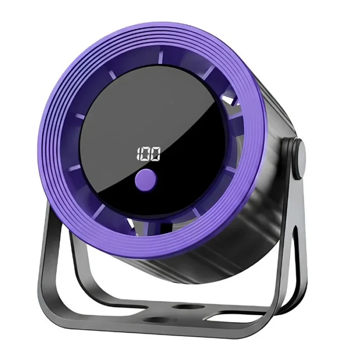 Desktop Circular Rechargeable Fan with 360° Adjustable Airflow