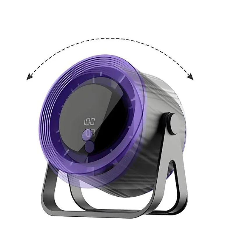 Desktop Circular Rechargeable Fan with 360° Adjustable Airflow - Image 2