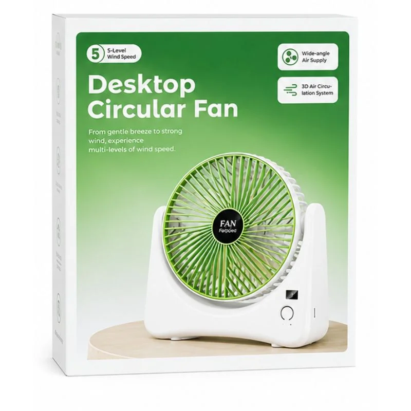 Circular Rechargeable Desktop Fan - Image 4